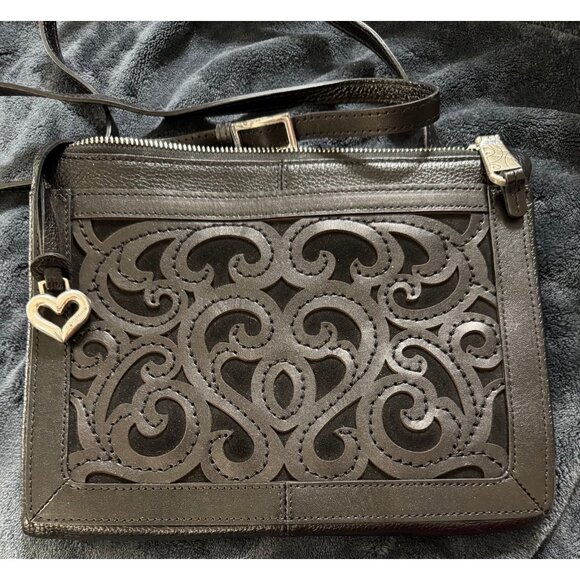Brighton Handbags - Brighton Crossbody bag, black leather.